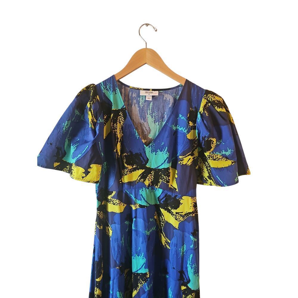 Christopher John Rogers x Target  2 ruffle sleeve floral v-neck maxi tier dress - Picture 5 of 9